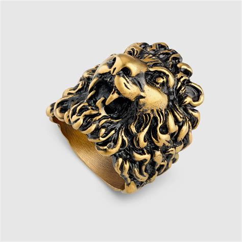 gucci lion ring dupe|used gucci lion ring.